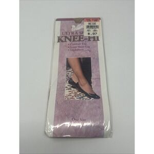 Vintage NEW Matisse Ultra Sheer Knee-HI One Size Beige Comfort Top Sandalfoot